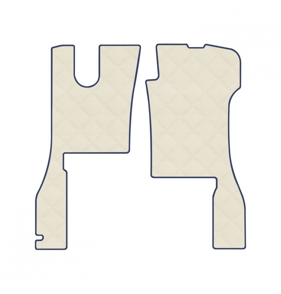 Tapis De Sol Pour Renault Série T Avec Emplacement Moteur - Noir/rouge, 3 Couches, Lavable