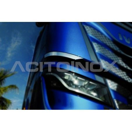 Habillage haut de feux avant pour IVECO S-WAY ACITOINOX