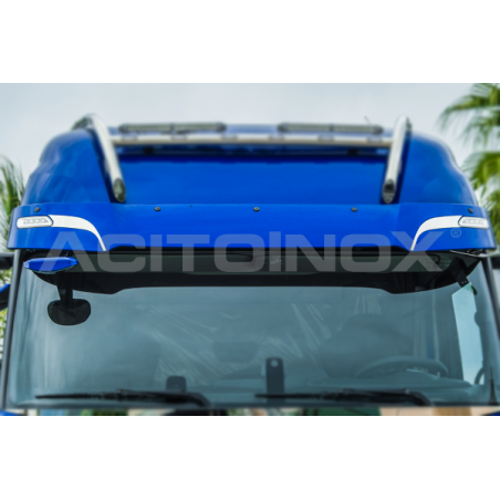 Habillage inox pare soleil pour IVECO S-WAY ACITOINOX