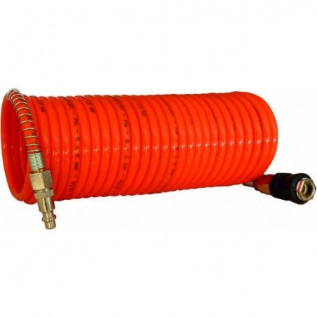 Rallonge spirale en nylon avec raccords rapides