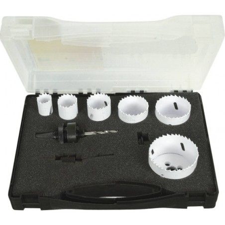 Coffret scie trépan HSS bi-métal de 22 à 68mm