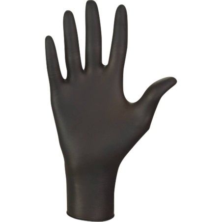 100 gants jetables anbidextres noir nitrile