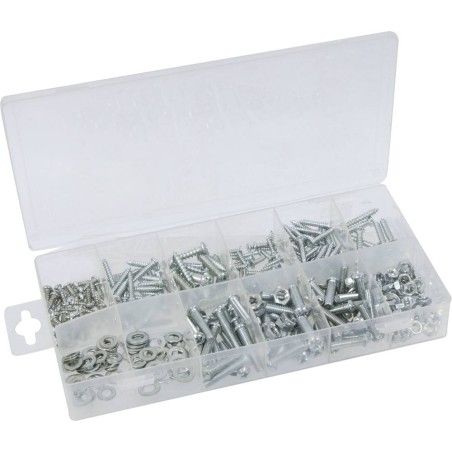 Assortiment de 347 vis, rondelles et écrous