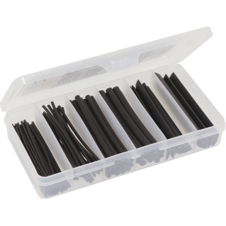 Gaine thermorétractable 100mm 2:1 noire- coffret de 100pc
