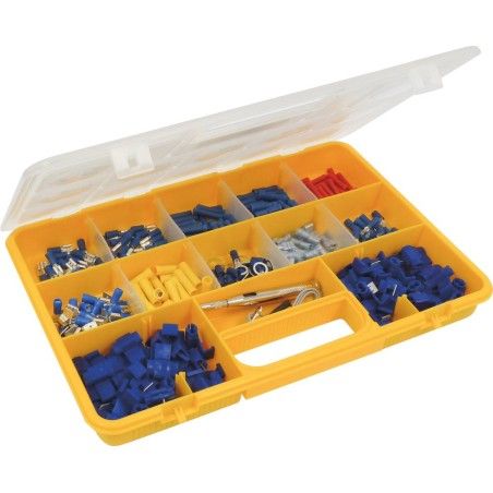 Coffret électricité auto 301 pcs et 1 testeur 6/12/24 V