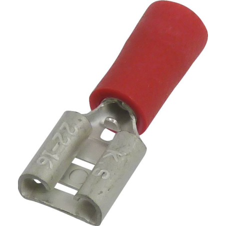 Cosses plates femelles isolées - rouge