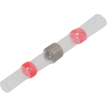 Cosses jonction bout à bout isolées thermorétracables à souder - rouge