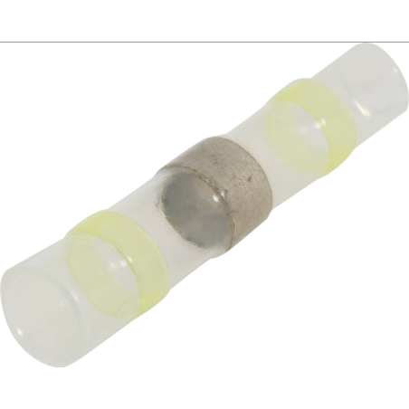 Cosses jonction bout à bout isolées thermorétracables à souder - jaune