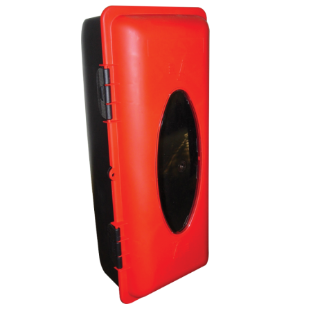 Coffre a extincteur 6 kg rouge avec sangle clip réglable