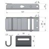Ensemble bas de rideaux avec bouton et crochet plat dimensions pour poids lourd et camion