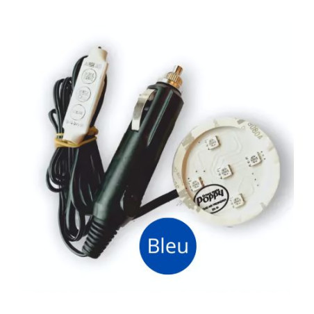 Support lumineux bleu pour parfum Poppy