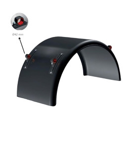 Aile en plastique injecté 1320 x 435 x 660mm avec brides réglables