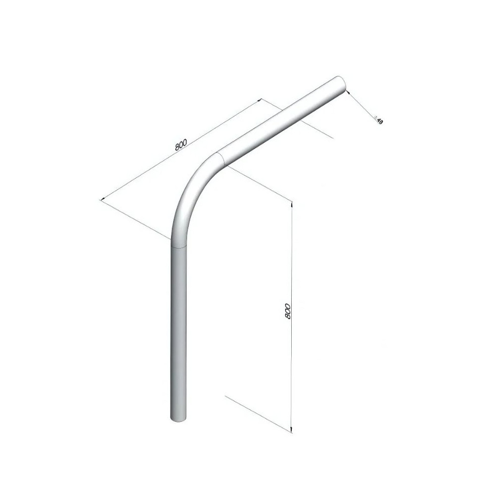 Support de pare cycliste pour benne Ø 48mmn