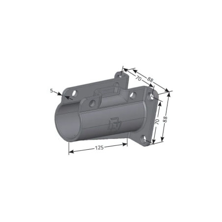 Gousset pour poteau de benne Ø48mm