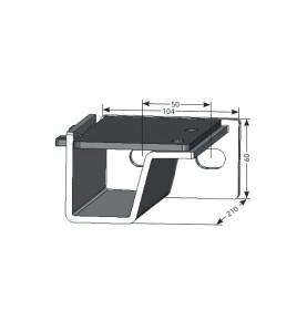 Gousset bridable pour support de bennne Ø50mm