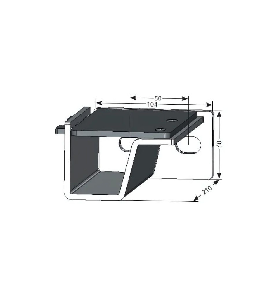 Gousset bridable pour support de bennne Ø50mm