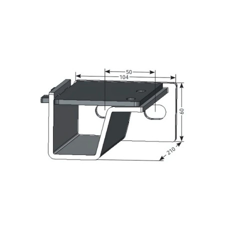 Gousset bridable pour support de bennne Ø50mm