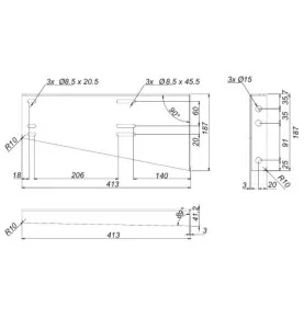 Jeu de Supports Horizontal