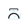 Aile de roue en plastique ronde 1490 x 950 x 260 mm