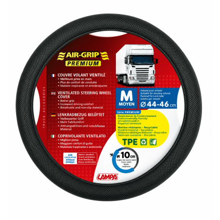 Couvre volant noir camion airgrip M