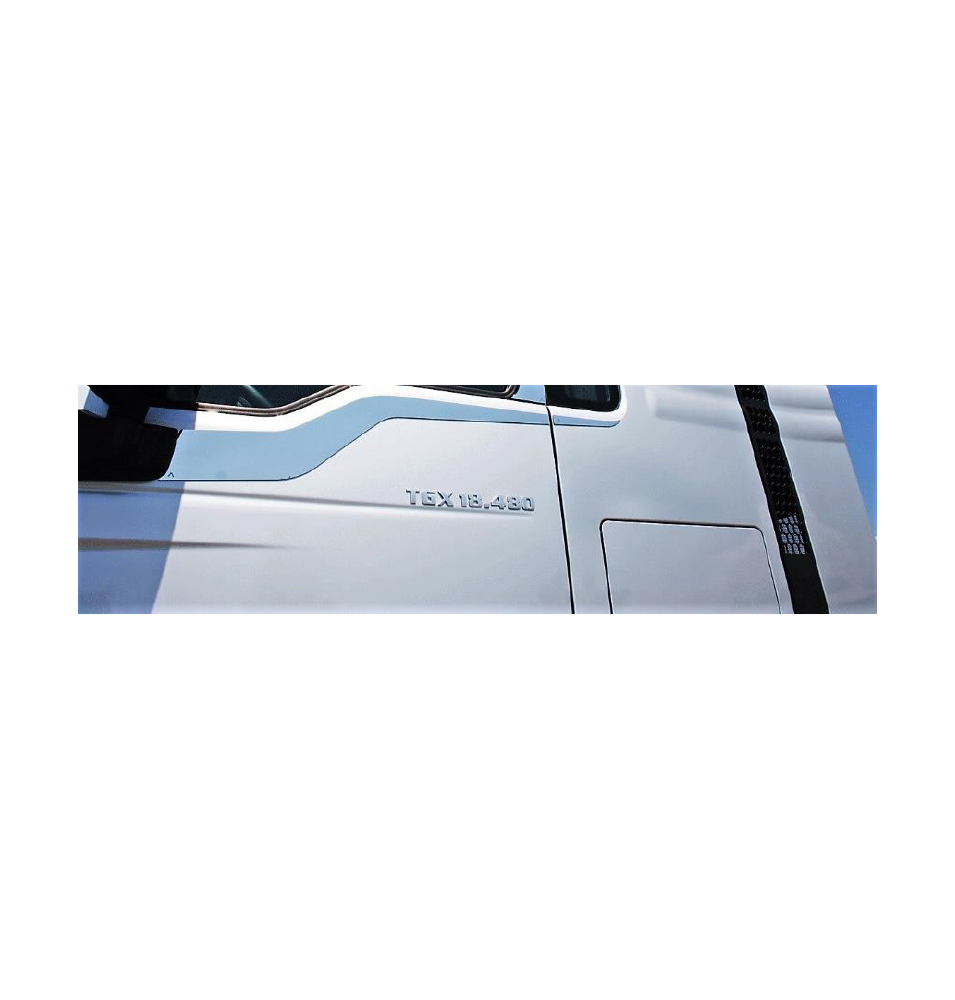 Habillage inox sous fenêtre pour MAN TGX