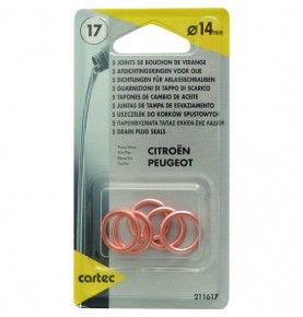 5 joints métalloplastiques (sans amiante) PSA ø14mm