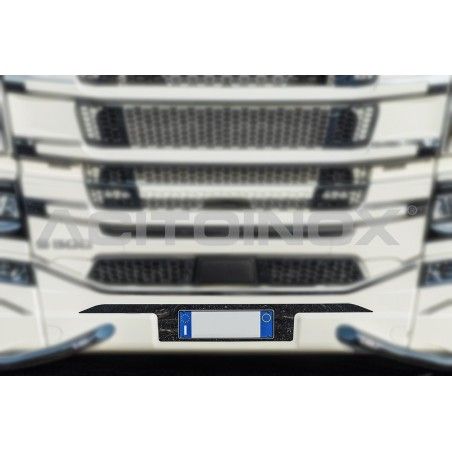 Support inox plaque d'immatriculation pour SCANIA NGR/S ACITOINOX