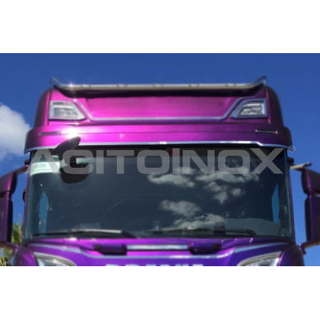 Habillage inox visière ACITOINOX pour SCANIA NG SERIE S