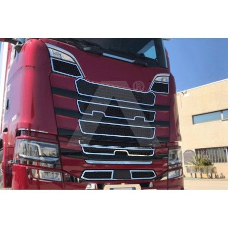Habillage inox calandre ACITOINOX pour SCANIA NEW S