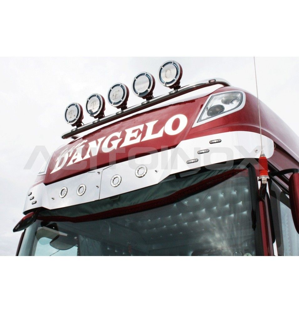 Habillage inox visière avec LED ACITOINOX pour DAF XF 106 - XF 105