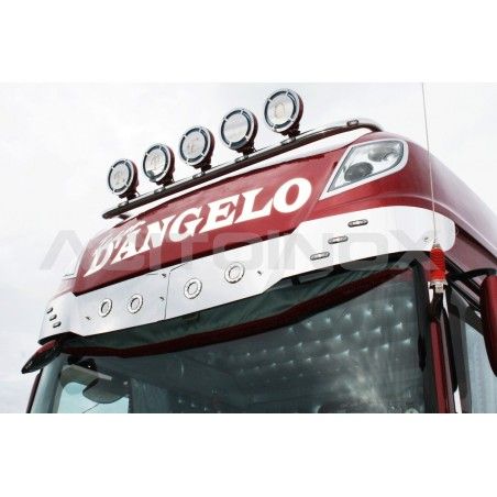 Habillage inox visière avec LED ACITOINOX pour DAF XF 106 - XF 105