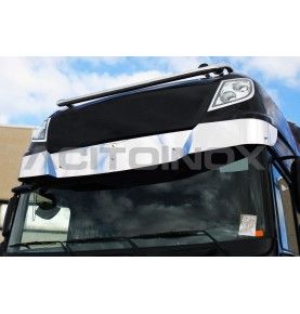 Habillage inox visière ACITOINOX pour DAF XF 106 - XF 105