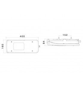 Feu arrière gauche/droit LC11 LED VIGNAL pour IVECO - connecteur latéral