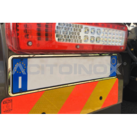 Habillage inox plaque immatriculation ACITOINOX VOLVO FH4