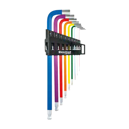 9 clés mâles hexagonales extra longues DRAKKAR